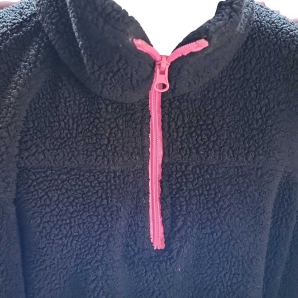 Betsey Johnson Performace Fleece, Size Large, Black and Pink - Picture 4 of 8